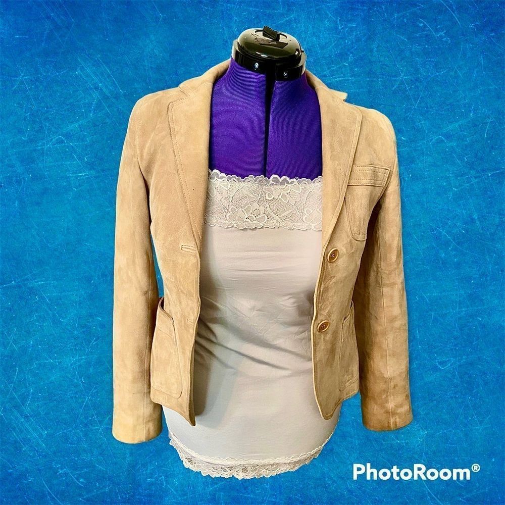 Theory by Bergdorf Goodman Suede Slim Fit Blazer
